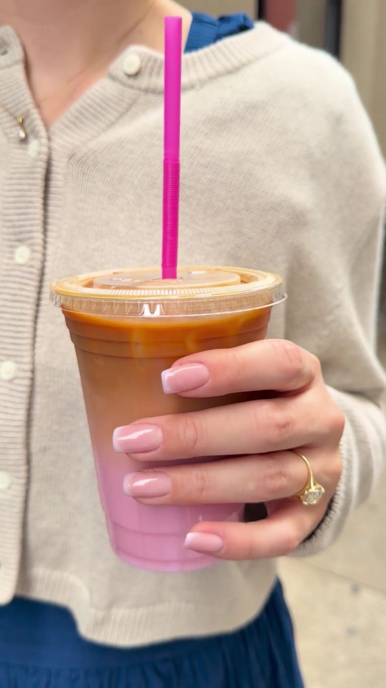 Bucks County Coffee Guide — iced coffee with pink straw