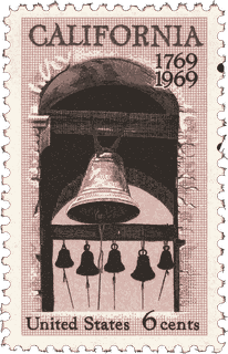 Vintage 1969 Carmel Mission stamp