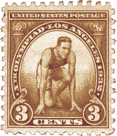 Vintage 1932 Los Angeles Olympiad stamp