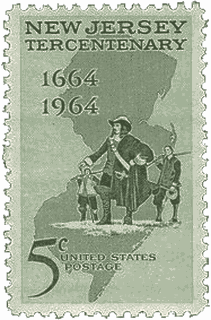 Vintage 1964 New Jersey Tercentenary stamp