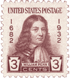 Vintage 1932 William Penn stamp
