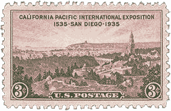 Vintage 1935 San Diego exposition stamp
